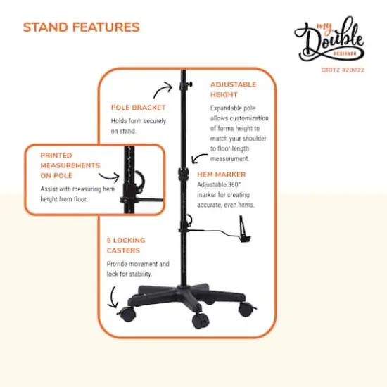 Dritz&reg; My Double Designer Medium Dress Form with Adjustable Tri-Pod Stand {8}