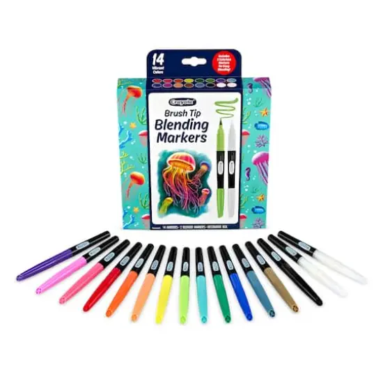 Crayola&reg; 14 Color Brush Tip Blending Markers {3}