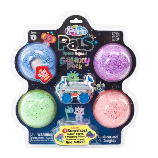 Educational Insights Space Squad Blue, Sparkle Purple, Sparkle Green & Sparkle Coral Playfoam Galaxy Pack {1}