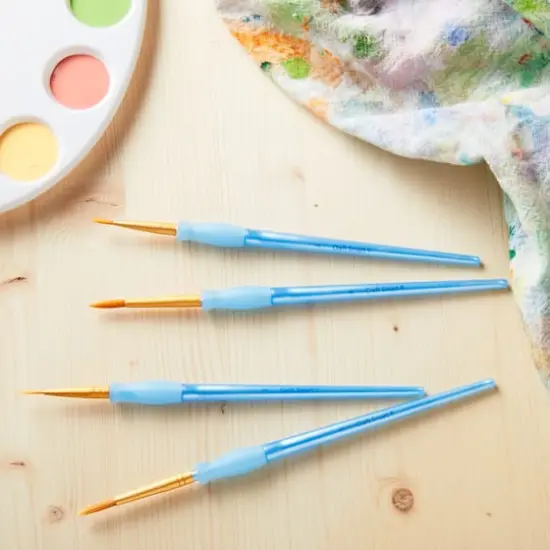 Round Brush Set Golden Taklon by Craft Smart&reg;  {3}