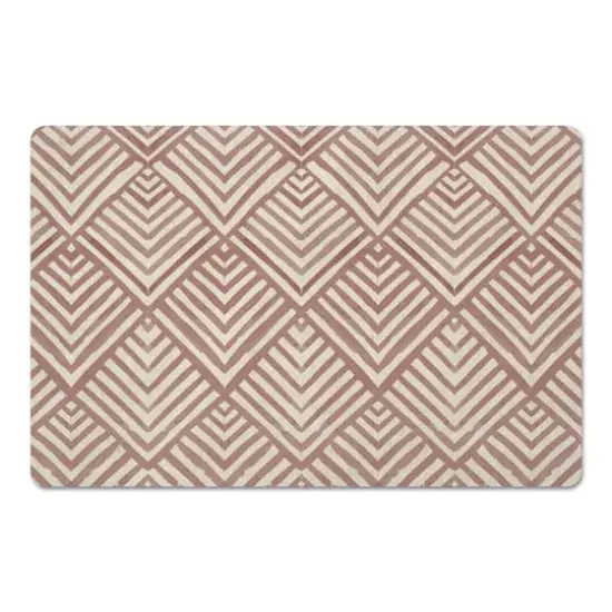 Watercolor Diamond Floor Mat Blush {1}