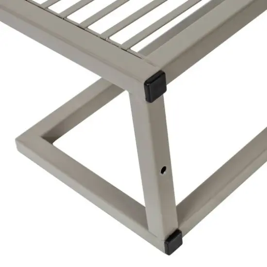 Honey Can Do Steel Bathroom Slatted Shelf with Towel Bar {4}