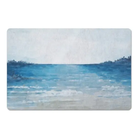 Blue Beach Horizon Floor Mat {1}