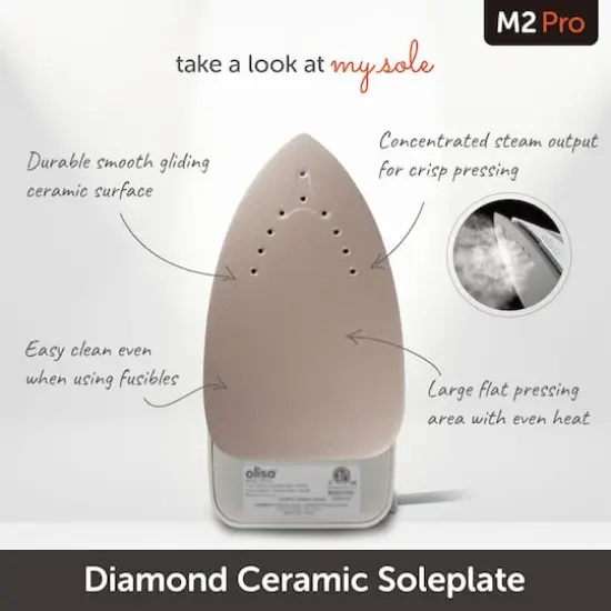 oliso M2Pro Butterscotch Mini Project Iron with Solemate&trade; Silicone Trivet {4}