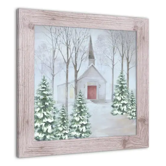 Snowy Church Framed Wall Art {4}