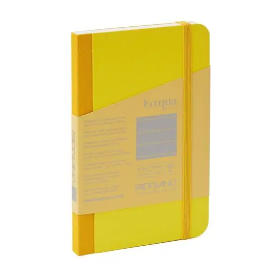 Fabriano&reg; EcoQua Plus Lined Fabric-Bound Notebook Yellow {1}