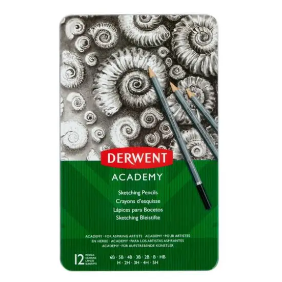 Derwent&reg; Academy Sketching 12 Pencil Tin Set {3}