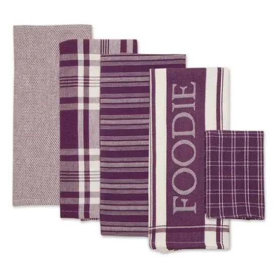 DII&reg; Foodie Dish Towel & Dishcloth Set Eggplant {1}