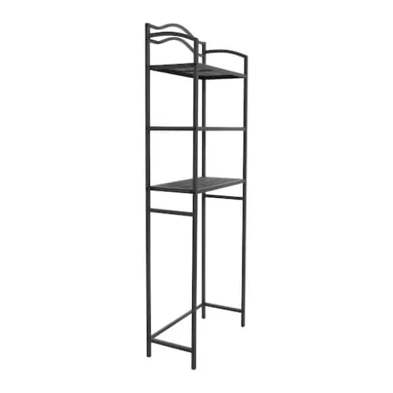 Household Essentials 3-Tier Metal Over the Toilet Shelf Gray {6}