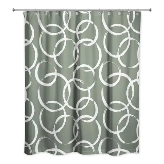 Circles Shower Curtain Sage {1}