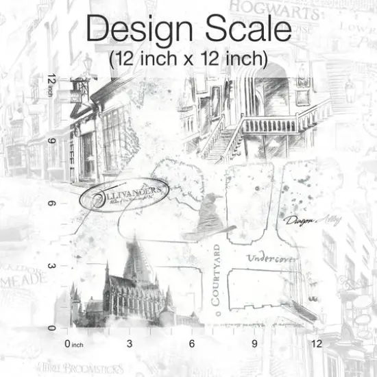 RoomMates White Harry Potter Map Peel & Stick Wallpaper {7}