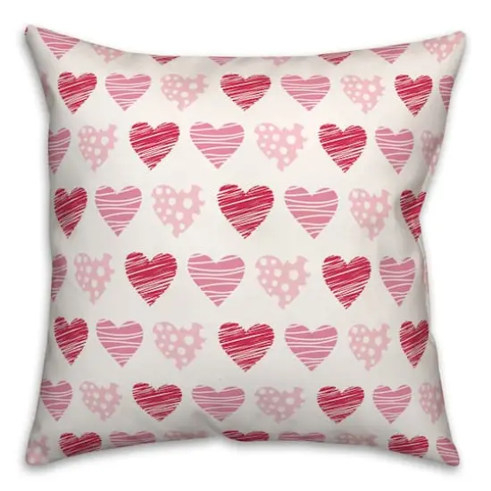 Tri Hearts Throw Pillow {3}