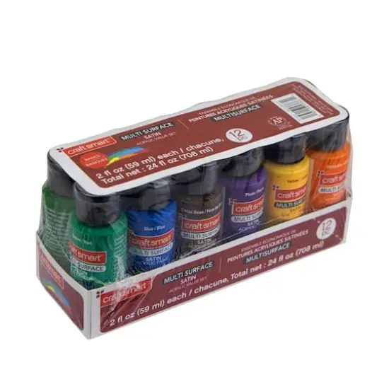 Basic Colors Premium Satin Acrylic Set by Craft Smart&reg; {6}