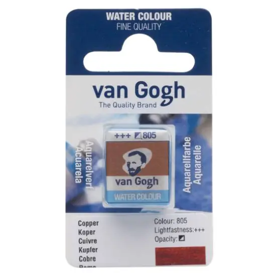 Van Gogh Watercolor Paint, Half Pan 805 Copper {1}
