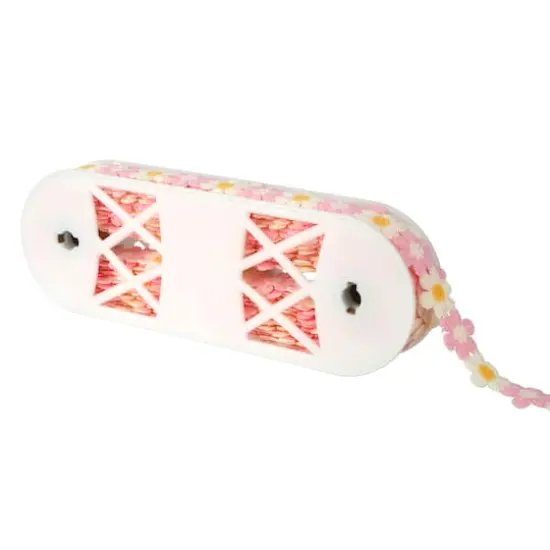 1.1" Embroidered Flower Trim by Celebrate It&reg; Pink White and Yellow {4}