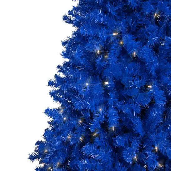 6ft. Pre-Lit Royal Blue Medium Pine Artificial Christmas Tree, Clear Lights {4}