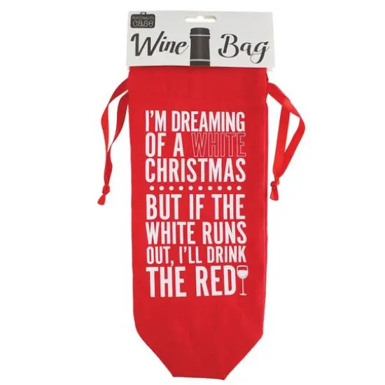 Personality Case&trade; Red White Christmas Wine Bag {4}