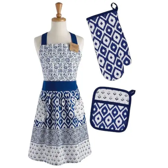 DII&reg; Blue Market Chef Apparel Set {1}