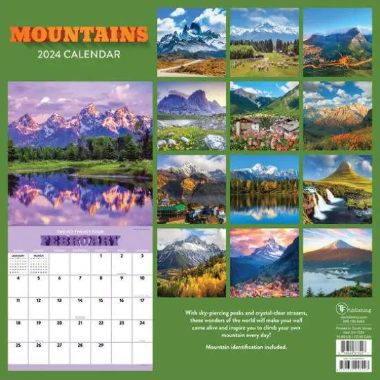 TF Publishing 2024 Mountains Wall Calendar {3}