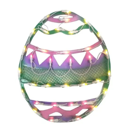 17" Pastel Lighted Easter Egg Spring Window Silhouette {1}