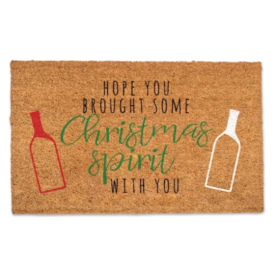 Christmas Spirit Wine Doormat {1}