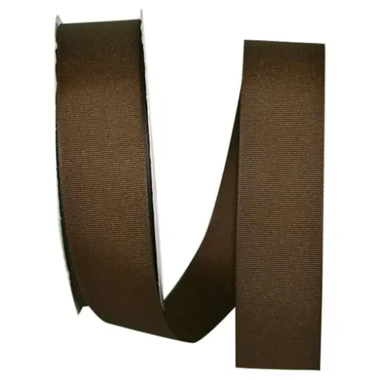 The Ribbon Roll 1.5" x 50yd. Grosgrain Solid Ribbon Brown {1}