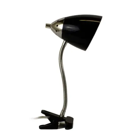 LimeLights 17.5" Flossy Flexible Gooseneck Clip Light Desk Lamp Black {1}