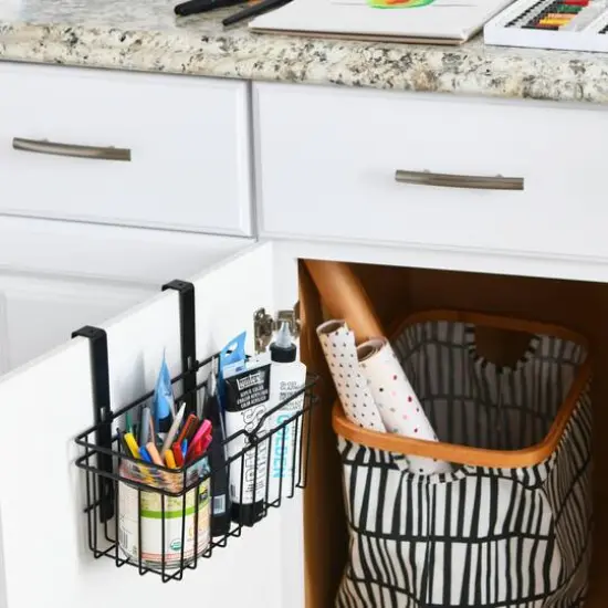 Household Essentials Over the Door Metal Basket {5}