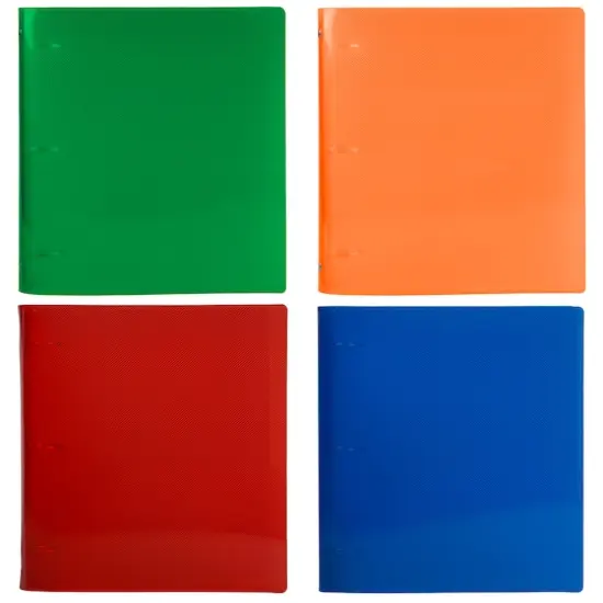 JAM Paper Designders&reg; 1.5" Glass Twill Plastic 3-Ring Binders, 4ct. {3}