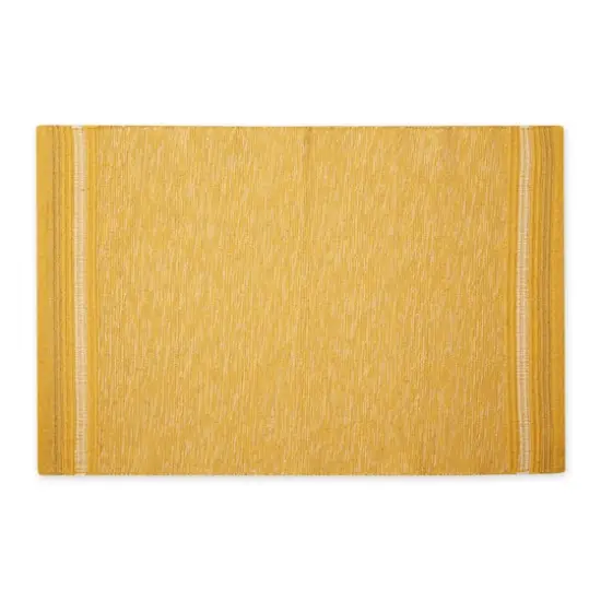 DII&reg; Modern Stripe Variegated Handwoven Recycled Yarn Rug, 2ft. x 3ft. Honey Gold {1}