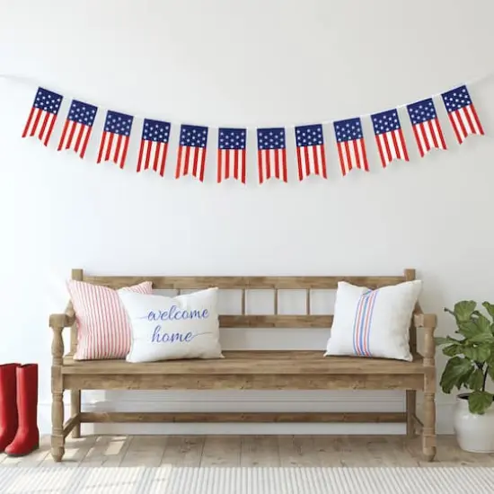 9.75ft. USA Flag Hanging Wall Banner {3}