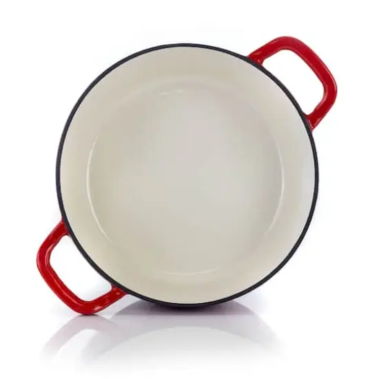 MegaChef 5qt. Red Enameled Cast Iron Casserole {4}