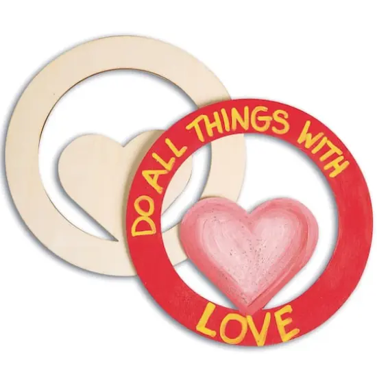 S&S Worldwide&reg; Unfinished Wood Heart Plaque, 24ct. {1}