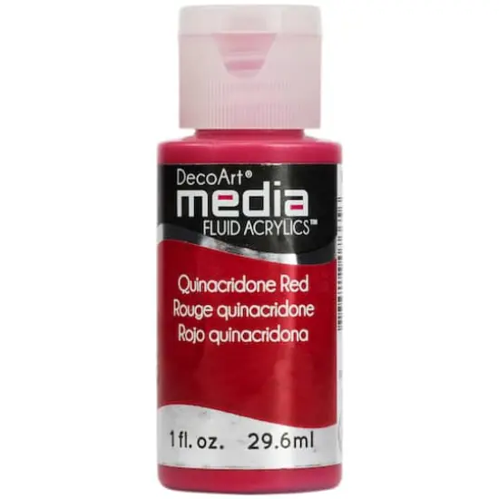 DecoArt Media&reg; Fluid Acrylic Paint, 1oz. Quinacridone Red {1}