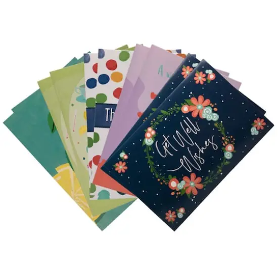 JAM Paper 4" x 6" Assorted Well Wishes Cards & Envelopes, 10ct. {1}