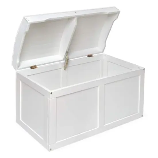 Badger Basket Hardwood Barrel Top Toy Chest White {8}