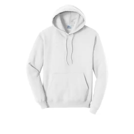 Port & Company® Tall Core Fleece Pullover Hooded Sweatshirt White {1}