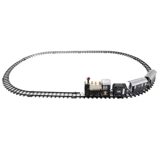 Black Lighted Animated Classic Train Set {3}