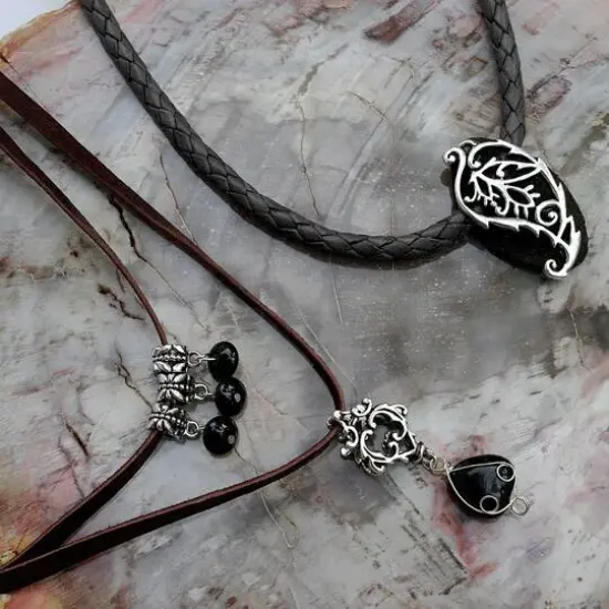 Realeather&reg; 3mm Back Round Braided Leather Lace {3}