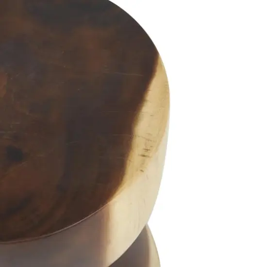 18" Brown Wood Grain Accent Table {5}