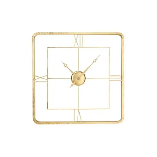 Gold Glam Metal Wall Clock, 36" x 36" {4}