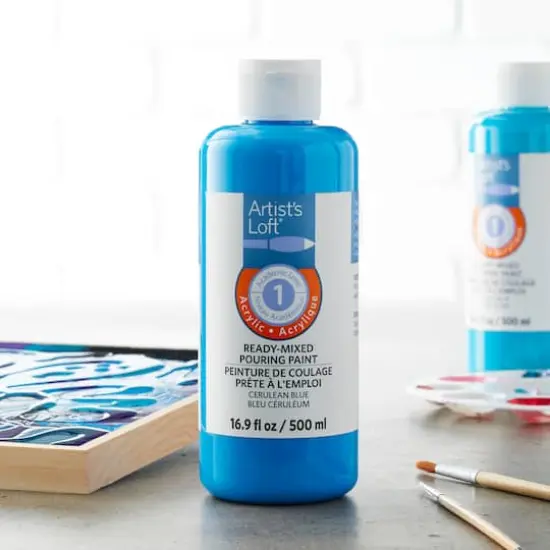 Acrylic Ready-Mixed Pouring Paint by Artist's Loft&trade; Cerulean Blue {3}