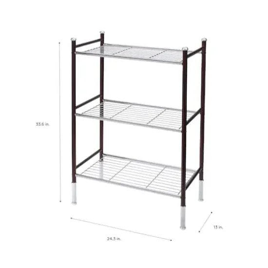 Organize It All Duplex 3 Tier Freestanding Wire Rack {5}