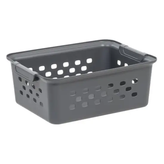 IRIS Gray 7qt. Small Organizer Storage Basket {4}