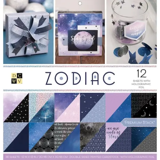 DCWV&reg; Zodiac Double-Sided Cardstock Paper Pad, 12" x 12"  {1}