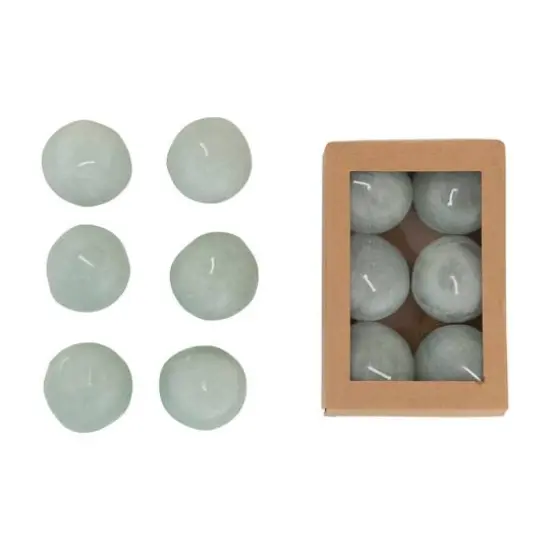 Hello Honey&reg; Unscented Stone Shaped Votive Candles, 6ct. Blue {2}