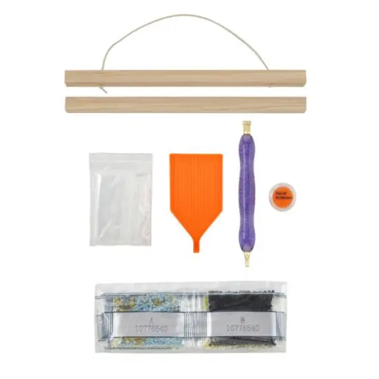 8" x 10" Graveyard Glow-in-the-Dark Diamond Art Kit with Magnetic Frame by Make Market&reg; {4}