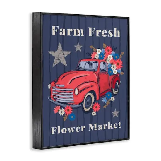 Stupell Industries Farm Fresh Patriotic Market Framed Giclee Art Black {4}