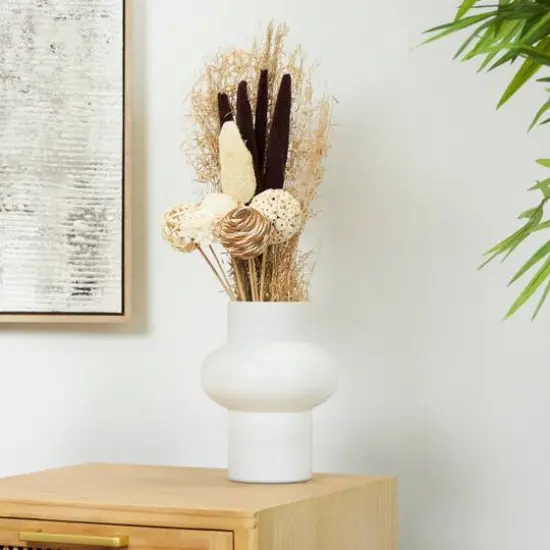 Beige Dried Mixed Foliage Arrangement {7}