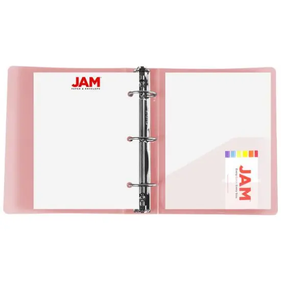 JAM Paper 1.5" Glass Twill Plastic Mini Binders, 6ct. {6}